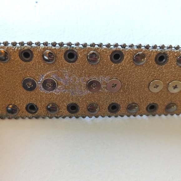 Studded Mirrored Leather Belt - Picture 7 of 7